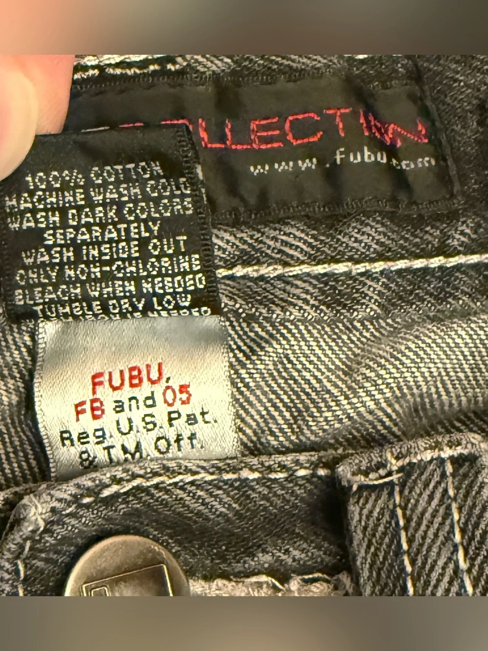 FUBU The Collection Kids Gray Carpenter Jeans Size 6 Baggy Y2K Skater Denim